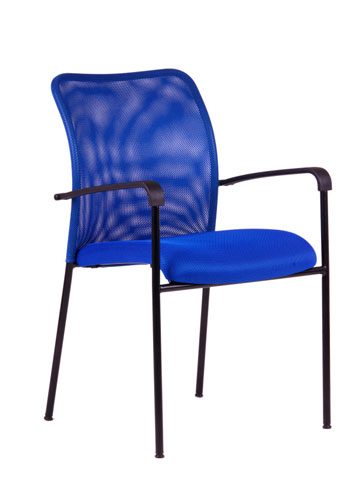 Jednací kovová židle Office Pro TRITON BLACK – s područkami